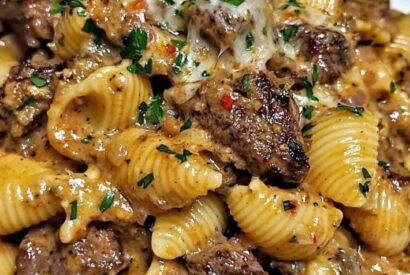 Thumbnail for Garlic Butter Steak Bites & Creamy Parmesan Shells