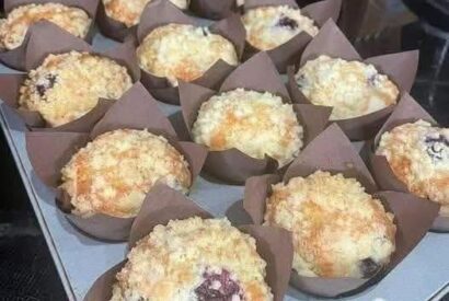 Thumbnail for High Protein Blueberry Streusel Muffins