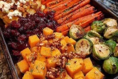 Thumbnail for Caramelized Butternut Squash, Carrots, Brussels Sprouts & Sweet Potato